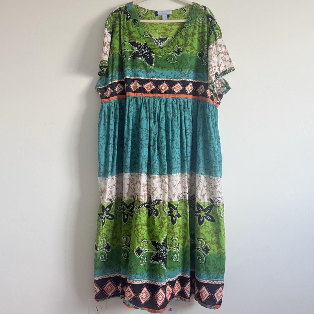 Only Necessities Dress Mumu House 3X Long Porch Cottage Lounge Vacay Comfort